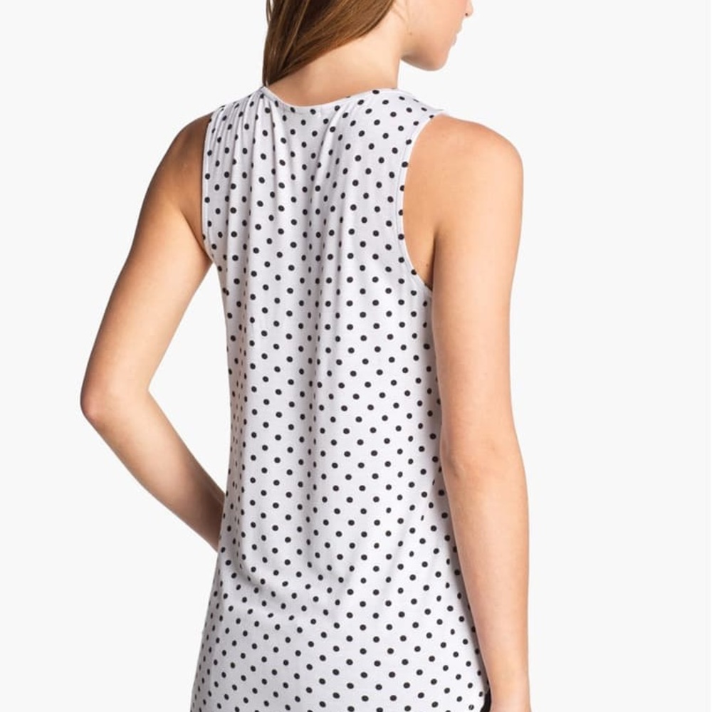 Pleione sleeveless knit polka dot top medium - Picture 3 of 7